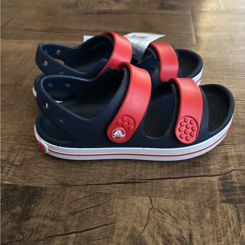 CROCS Kids Navy and Red Sandals